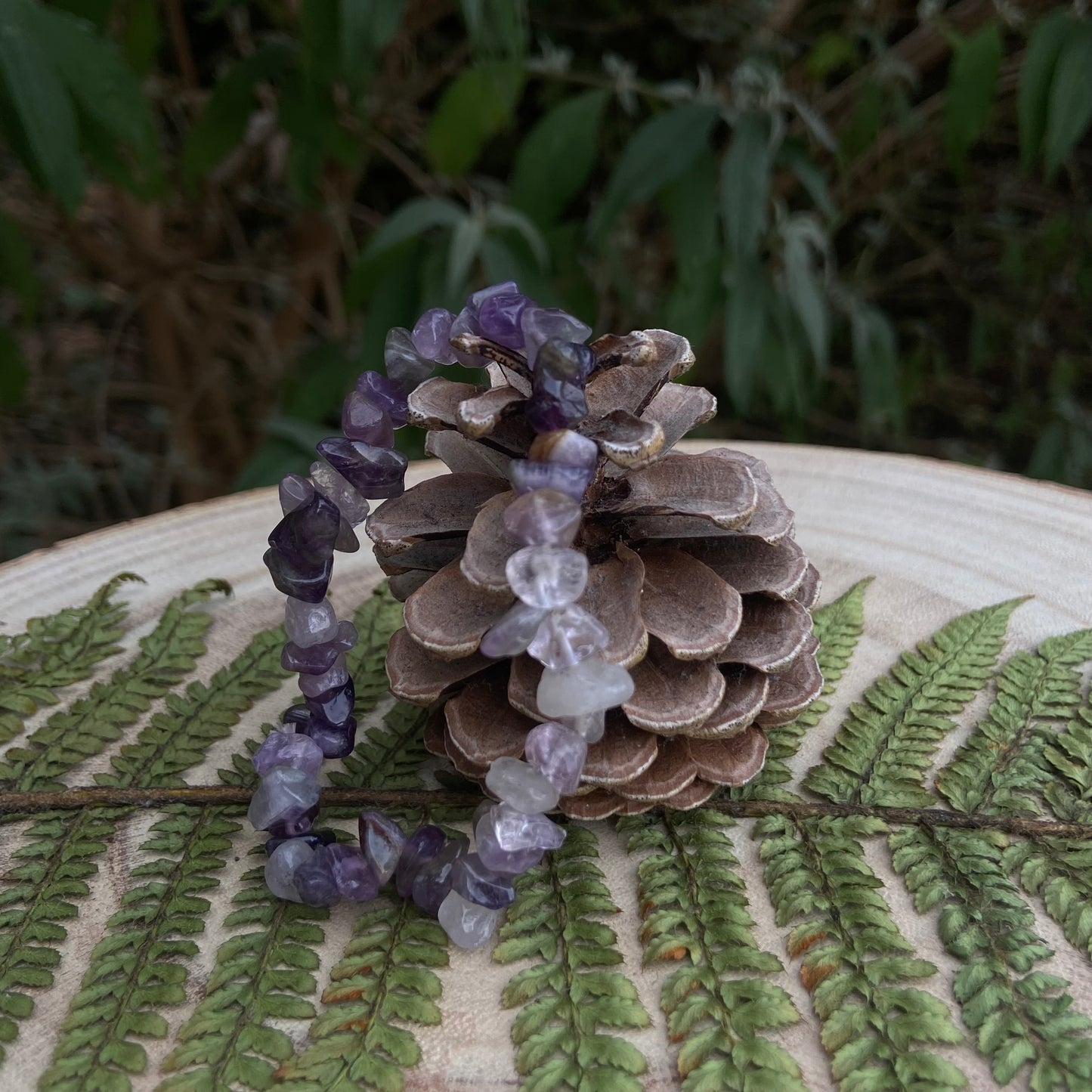 Amethyst Chip Bracelet