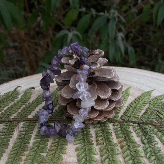 Amethyst Chip Bracelet